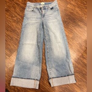 DL1961 wide leg cuffed jeans worn a few times